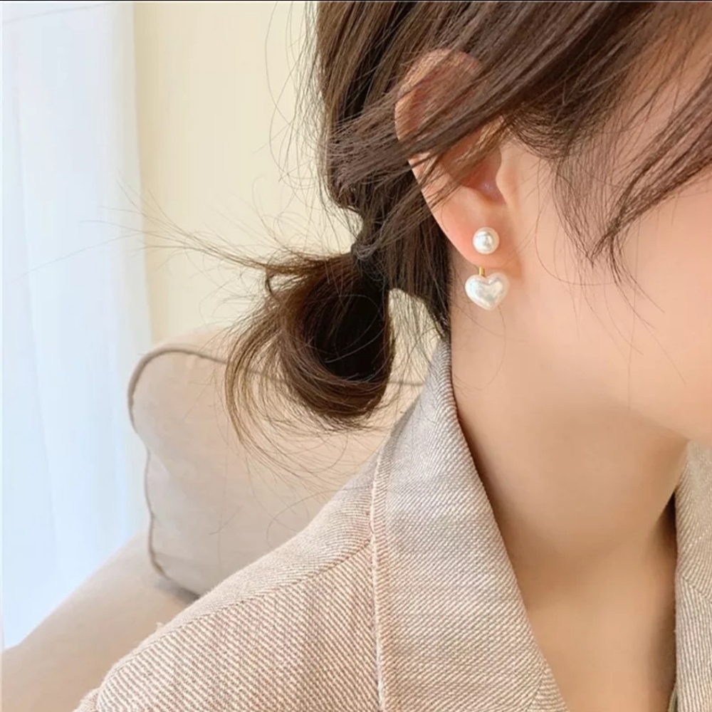 Little Love Imitation Pearl Earrings